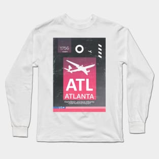 ATL Atlanta airport code Long Sleeve T-Shirt